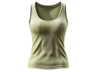 Stylish green tank top showcasing a sleek design, perfect for casual wear or workout sessions. A versatile addition to any wardrobe.