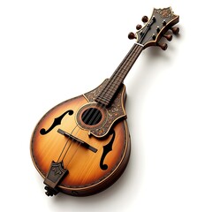 Obraz premium 3D Mandolin isolated on a white background