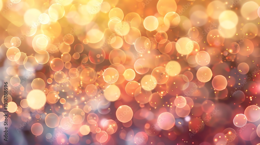 Canvas Prints abstract bokeh lights in warm colors.