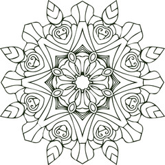 Beautiful flower art and mandala vector design