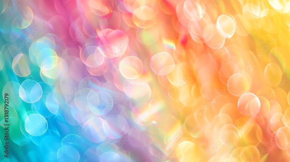 Canvas Prints abstract colorful background with blurry circles.