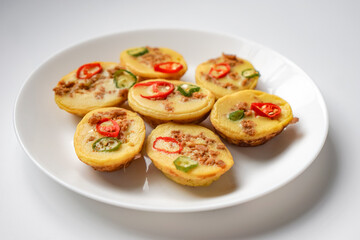 Traditional Malay cake known as Kuih Cara Berlauk.
