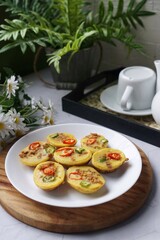 Traditional Malay cake known as Kuih Cara Berlauk.