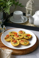 Traditional Malay cake known as Kuih Cara Berlauk.