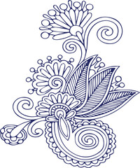 Beautiful flower art and mandala vector design