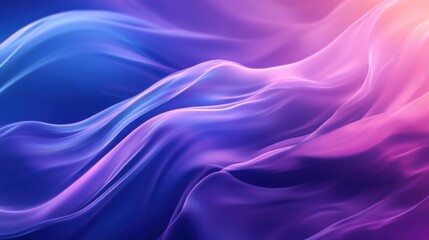 Smooth blue and purple wavy background with flowing gradient light effects