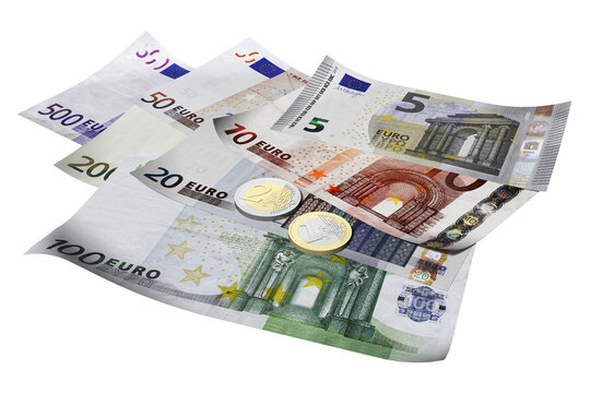 PNG. Trasparente. Euro isolati su sfondo trasparente