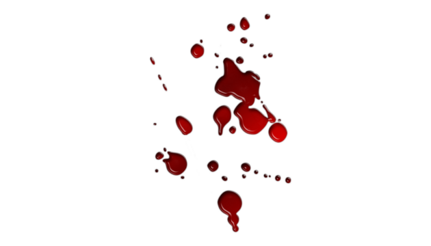 Dripping Blood Overlay with Drops Splashes realistic blood stains, drips and splatters 2