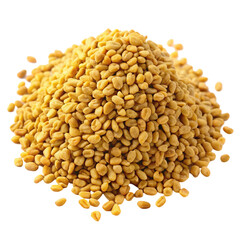 Fototapeta premium Dried Fenugreek Seeds Isolated on White Background 
