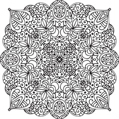 Beautiful flower art and mandala vector design