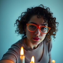 women with glasses, orange glasses, digital art, illustration, portrait, female, fashion, style, modern, contemporary, graphic, design, artwork, creative, artistic, visual, image, trendy, fashionable,