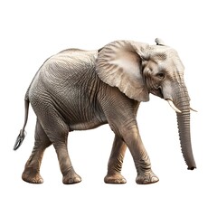 Fototapeta premium Majestic Elephant Portrait: A grand elephant in its prime, captured in a studio portrait. This image highlights the elephant's impressive size, textured skin, and iconic tusks.