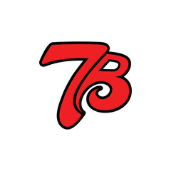 abstract 7b logo design