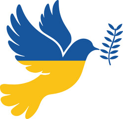 Peace Dove with Ukrainian Flag Colors – Symbol of Hope and Freedom