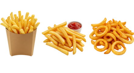 Crispy Curly Fries with Ketchup: Mouthwatering Fast Food Snack for Comfort Food Lovers