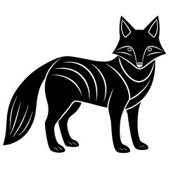  Neon Fox silhouette vector illustration 