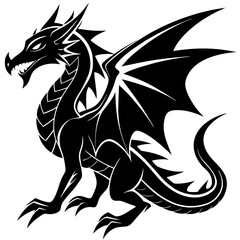 Apex dragon silhouette vector illustration 