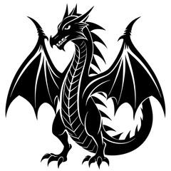 Apex dragon silhouette vector illustration 