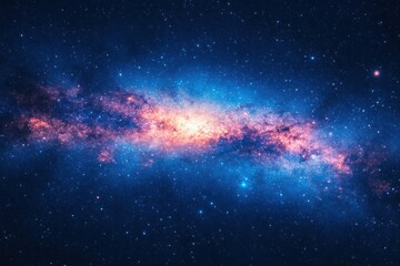 Fototapeta premium Colorful galaxy filled with stars and cosmic dust clouds