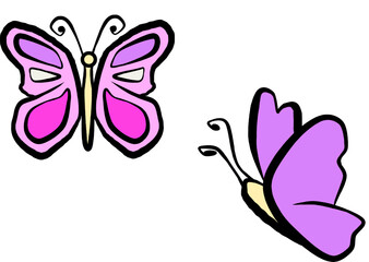 hand drawn butterfly outline monarch butterfly doodles colorful butterfly illustration insect vector spring art line cute butterfly colorful doodle illustration