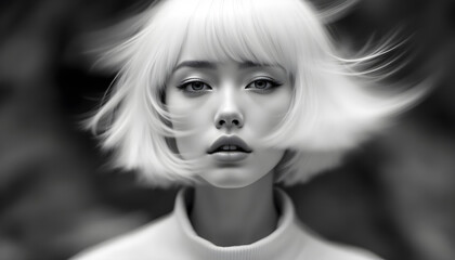 ファンタジーストーリー（モノクロームに刻まれた、一瞬のモノローグ&mdash;静寂の中で紡がれる女性の想い）