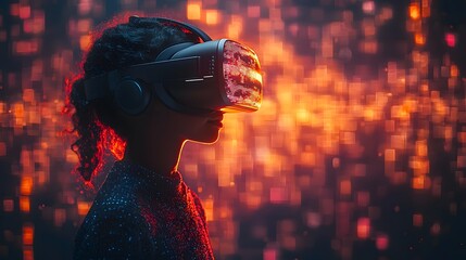 Virtual Reality Classroom Where Students Explore and Innovate in a Glowing Digital World of Endless Possibilities