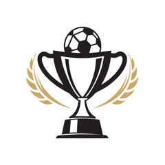 Soccer & Football Trophy Logo Icon – Champion Award Design