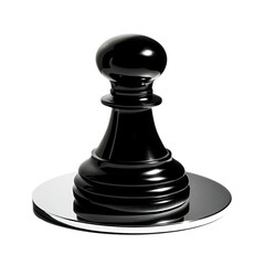 Black chess piece on a PNG background. Black chess king on a white background symbolizing strategy and competition. Black chess king strategy game piece white background, chess, game, king, power