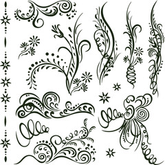 Beautiful flower art and mandala vector design