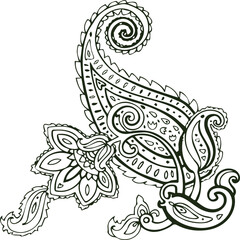 Beautiful flower art and mandala vector design