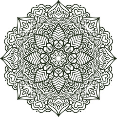 Beautiful flower art and mandala vector design
