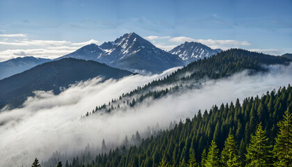 Le paysage montagneux enneig&eacute;