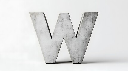 Concrete Letter W: A solitary, textured concrete letter W stands out. Capturing the strength of this architectural element and conveying messages of foundation. 