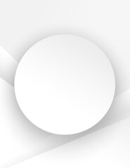 Round form on white background. Trendy modern monohrome background, mock up scene for product display.