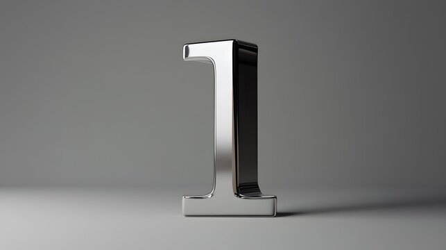 Silver Number 1: The number one shines, radiating sophistication and a sleek, contemporary design. This image embodies precision and elegance