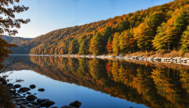 Le lac aux couleurs d&rsquo;automne