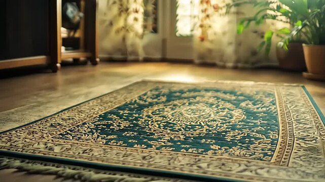 traditional turkish carpet in a mosque