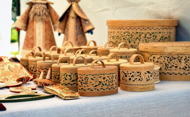 Intricate Birch Bark Boxes