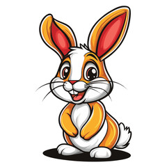 Obraz premium Bunny cartoon vector illustration 