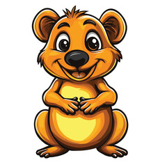 Fototapeta premium Quokka cartoon vector illustration 
