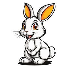 Obraz premium Bunny cartoon vector illustration 
