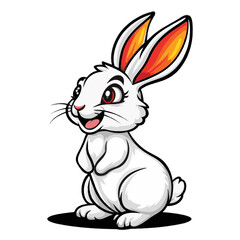 Obraz premium Bunny cartoon vector illustration 