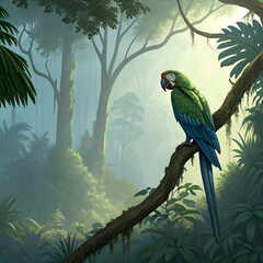 blue and green macaw
