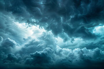Dramatic storm clouds in dark sky, moody weather background, atmospheric thunderstorm formation, ominous cloudy sky, extreme nature, powerful rainstorm, dramatic cloudscape, turbulence