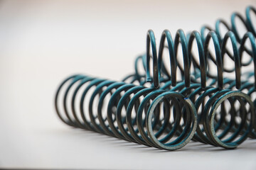 The coil spring for industrial purpose with the lighting effect.