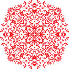 Beautiful flower art and mandala vector design