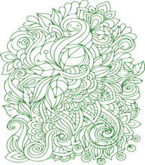 Beautiful flower art and mandala vector design
