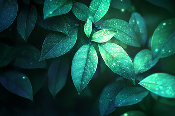 water drops on a leaf