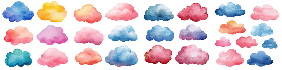 Fototapeta premium Vibrant Watercolor Clouds Abstract Sky Backdrops with Soft Dreamy Textures and Calming Moody Atmospheric Tones Perfect for Digital Art Wallpapers Graphic Design and Creative Projects