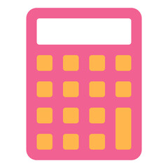 Bright Pink and Yellow Calculator for Fun Math
